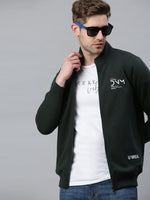 Men Solid Green Sweatshirt-PRFL1058-Green