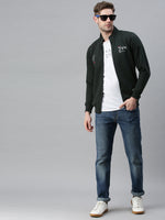 Men Solid Green Sweatshirt-PRFL1058-Green