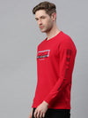 Men Printed Red Sweatshirt-PRFL1102A-Red