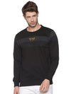 Men Striped Black Sweatshirt-PRFL1102-Black