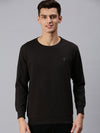 Men Solid Grey Sweatshirt-PRFL1103-Darkgrey