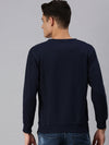 Men Solid Blue Sweatshirt-PRFL1103-Navy