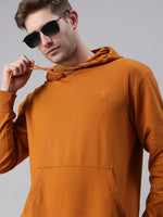 Men Solid Mustard Sweatshirt-PRFL1105-Mustard