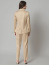 Beige Poly Viscose Pant Suit