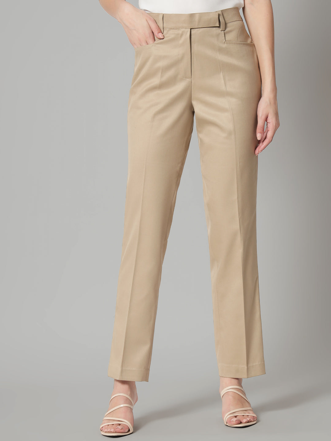 Wholesale Beige Poly Viscose Pant Suit – Tradyl