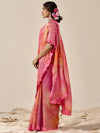 Saree Mall Women's Kota Doria Cotton Pink Printed Designer Saree With Blouse Piece-PUSHPM1002