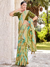 Saree Mall Women's  Blend Light Green Woven Design Designer Saree With Blouse Piece-PVITRA5022