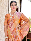 Saree Mall Women's  Blend Orange Woven Design Designer Saree With Blouse Piece-PVITRA5023