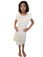 Girls A-Line Dress with Pleated Detail