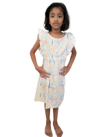 Girls A-Line Dress with Pleated Detail