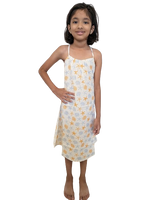 Girls A-Line Dress with Starfish and Shell Print