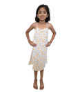 Girls A-Line Dress with Starfish and Shell Print