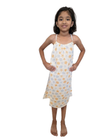 Girls A-Line Dress with Starfish and Shell Print