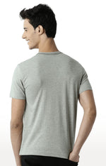 Huetrap Grey Mens Short Sleeve Graphic Printed Tshirt-HT13MKGRAGML00241