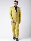 Hangup Men Standard Solid Men Formalwear-PaleYellowBlazer