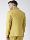 Hangup Men Standard Solid Men Formalwear-PaleYellowBlazer