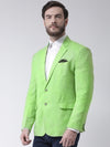 Hangup Men Standard Solid Men Formalwear-Parrot1LinenBlazer