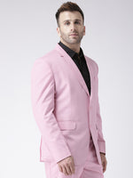 Hangup Men Standard Solid Men Formalwear-PinkBlazer