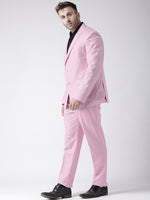 Hangup Men Standard Solid Men Formalwear-PinkBlazer