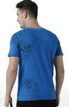 Huetrap Blue Mens Short Sleeve Graphic Printed Tshirt-HT17MKGRASUR01056