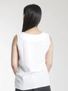 Square Neck Poly Moss Camisole - White