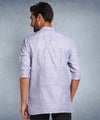 Hangup Men Standard Solid Men's Indian Wear-Purple_2Pkt_Short_2Kurta