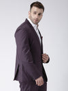 Hangup Men Standard Solid Men Formalwear-PurpleBlazer