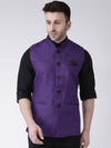 Hangup Men Standard Solid Men's Indian Wear-PurpleMagicNehru