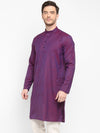 Hangup Men Standard Solid Men's Indian Wear-Purple_OnlyLongKurta