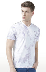 Huetrap White Mens Short Sleeve Graphic Printed Tshirt-HT17MKGRAWHT00812