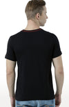 Huetrap Black Mens Short Sleeve Graphic Printed Tshirt-HT17MKGRABLK00795