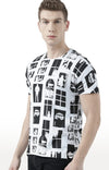 Huetrap White Mens Short Sleeve Graphic Printed Tshirt-HT17MKGRAWHT00761