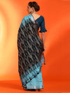 Saree Mall Women's Cotton Blend Light Blue Printed Designer Saree With Blouse Piece-RAGINI106