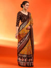 Saree Mall Women's Dola  Mustard Printed Designer Saree With Blouse Piece-RAJWADI20D