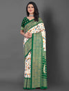 Saree Mall Women's Dola  Off White Printed Designer Saree With Blouse Piece-RAJWADI22F