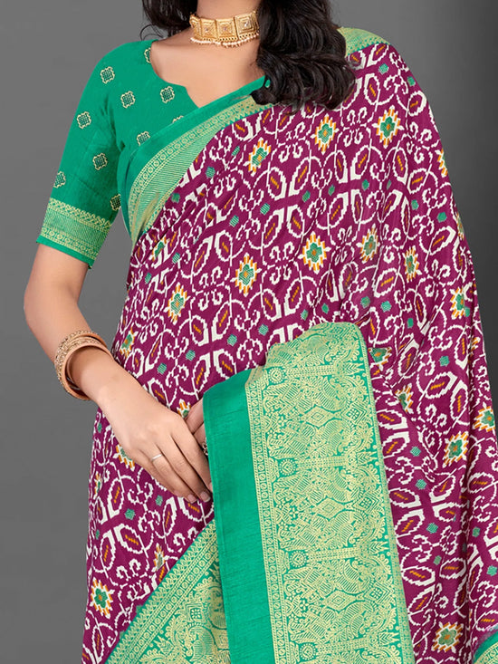 Saree Mall Women's Dola  Sea Green Printed Designer Saree With Blouse Piece-RAJWADI35A