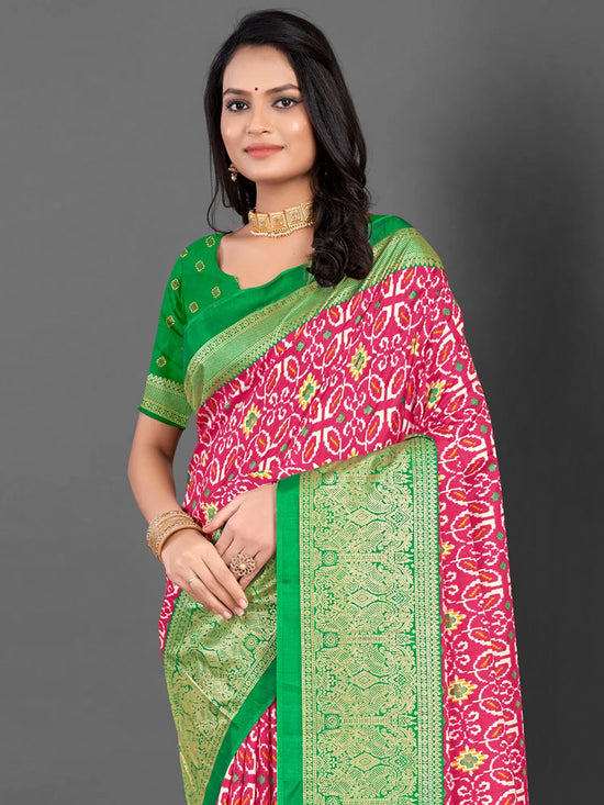 Saree Mall Women's Dola  Green Printed Designer Saree With Blouse Piece-RAJWADI35B