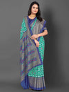 Saree Mall Women's Dola  Navy Blue Printed Designer Saree With Blouse Piece-RAJWADI35D