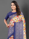 Saree Mall Women's Dola  White Printed Designer Saree With Blouse Piece-RAJWADI42F