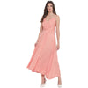 Aawari Rayon Front Open Gown For Girls and Women Peach-AM097-Peach