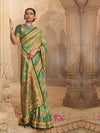 Saree Mall Women's  Blend Sea Green Woven Design Designer Saree With Blouse Piece-RNGRUTU1002