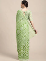 Sareemall Green Solid Women Saree-MSKR01E