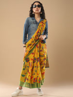 Saree Mall Women's Cotton  Mustard Printed Celebrity Saree With Blouse Piece-RTVK8604