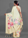 Saree Mall Women's Crepe Yellow Digital Print Ready To Wear With Blouse Piece-RTW5FLWR509