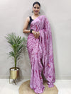 Saree Mall Women's Chiffon Mauve Printed Ready To Wear With Blouse Piece-RTWATRNG1303