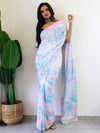 Saree Mall Women's Chiffon Multicolored Printed Ready To Wear With Blouse Piece-RTWATRNG3302