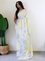 Saree Mall Women's Chiffon Off White Printed Ready To Wear With Blouse Piece-RTWATRNG3306