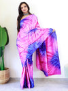 Saree Mall Women's Chiffon Pink Printed Ready To Wear With Blouse Piece-RTWATRNG3307