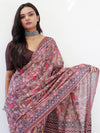 Saree Mall Women's Cotton Brown Printed Ready To Wear With Blouse Piece-RTWMINAXI4101