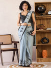 Saree Mall Women's Cotton Grey Printed Designer Saree With Blouse Piece-RTWMINAXI5801